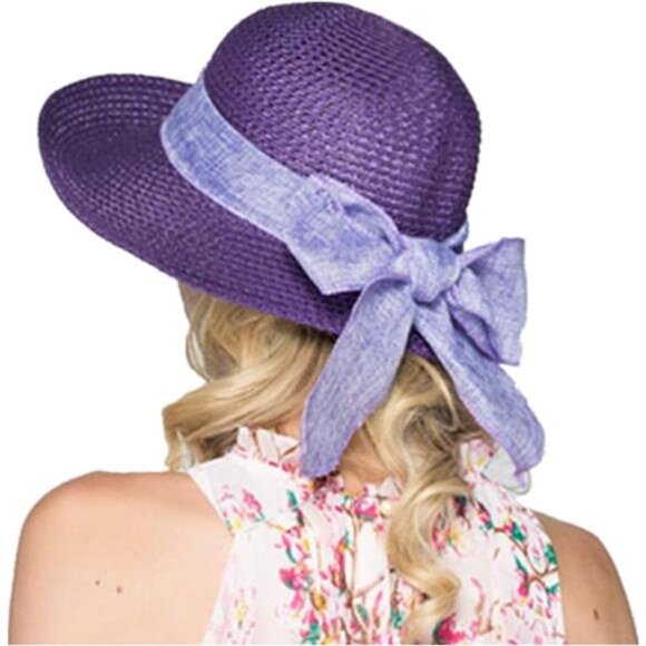 Women\'s Floppy Sun Hat Fashionable Summer Wide Brim Cap Straw Hat UV main image 5